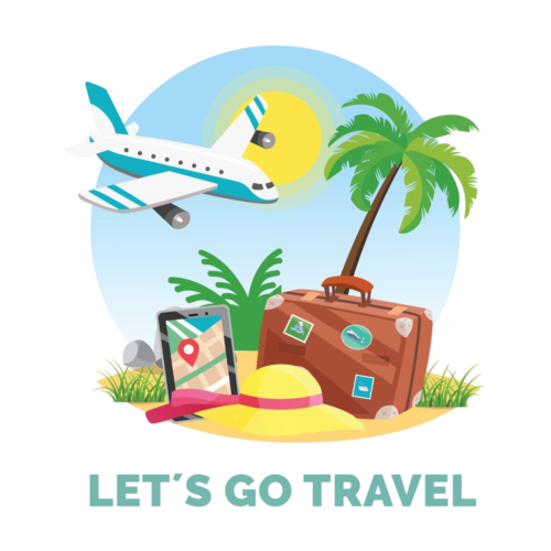 traveling vacation design illustration with cartoon style free vector prev ui